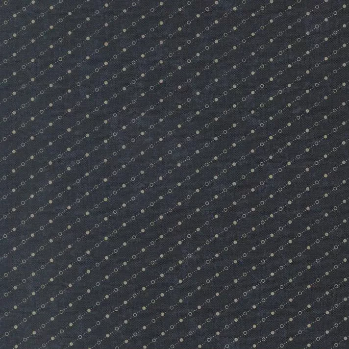 Bluebirds Nest Blue Dot Dash Stripes Fabric