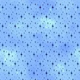 Celestial Stars in Blue